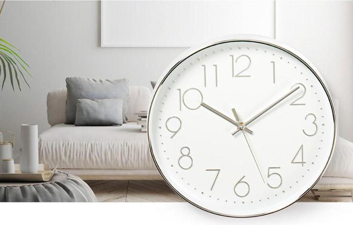 Actual product image Nedis CLWA015PC30GD Circular Wall Clock, Diameter 30 cm, Easy to Read Numerals, Gold (30 cm)