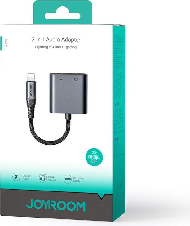 Produktbild Joyroom SY-L01 Lightning zu Lightning / 3,5-mm-Miniklinken-DAC-Adapter 2 in 1 (3.5mm Klinke, Lightning)