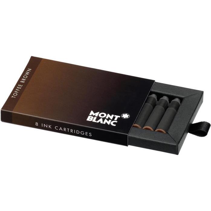 Montblanc, Ersatzpatrone, Tintenpatrone 128203 braun 8 Stück (Füllertinte, Braun)