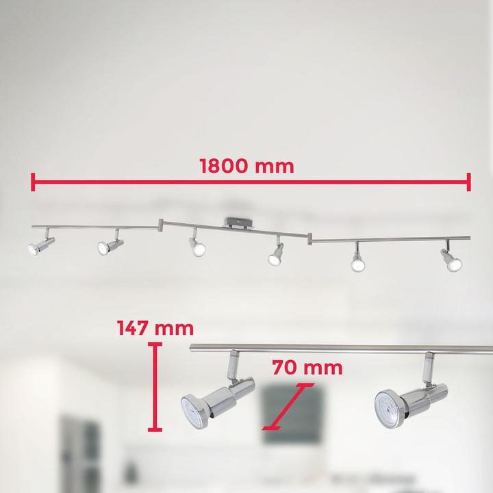Produktbild B.K.Licht LED Deckenschiene, 6xLED/GU10/5W (400 lm)
