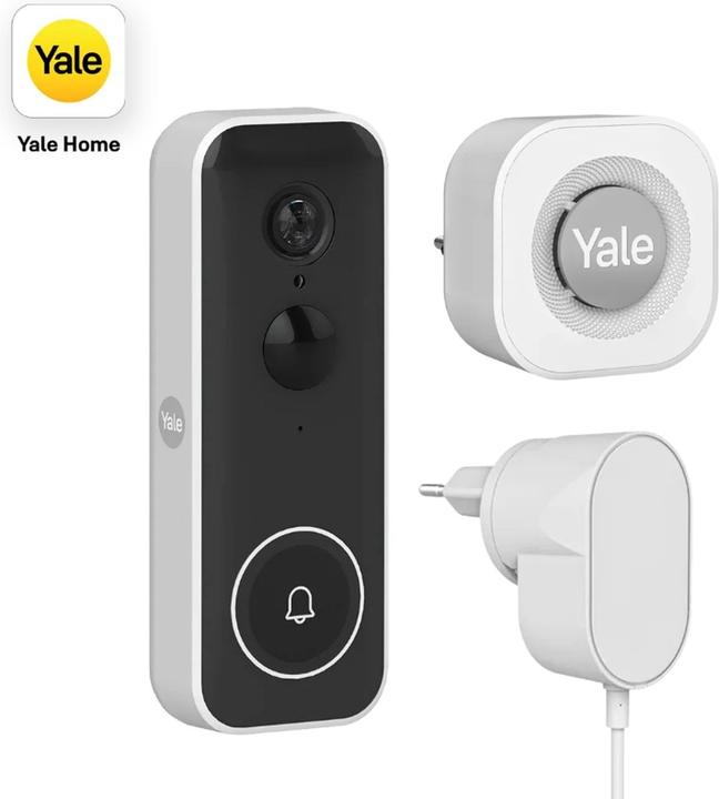 Yale Video deurbel met Camera, Gong en AC-stroomadapter (Cable, Wi-Fi)