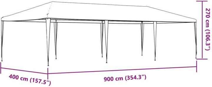 Produktbild vidaXL Partyzelt (900 cm, 400 cm)