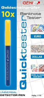 Produktbild Genie Geldschein Quicktester 10er Pack (Geldscheinprüfer)