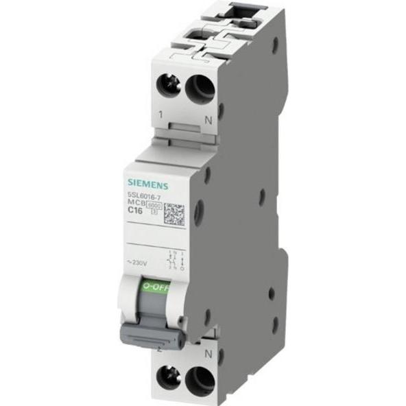 Siemens, Schutzschalter, Leitungsschutzschalter 230V 6KA 1+N-polig 1TE C10