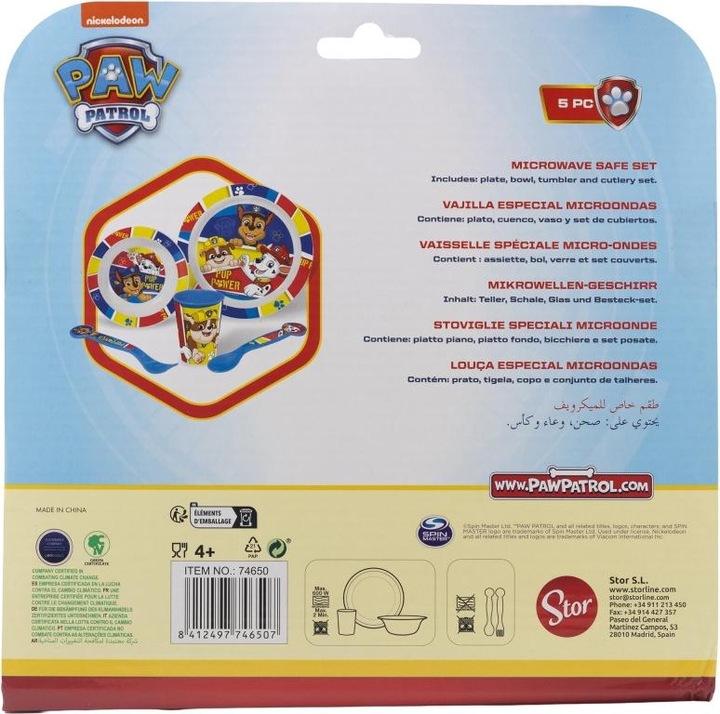 Immagine prodotto Stor Paw Patrol "POP POWER" - Set di stoviglie 5 pezzi