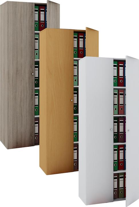 VCM Holz Büromöbel Aktenschrank Vandol mit Drehtüren (70 x 40 x 178 cm)