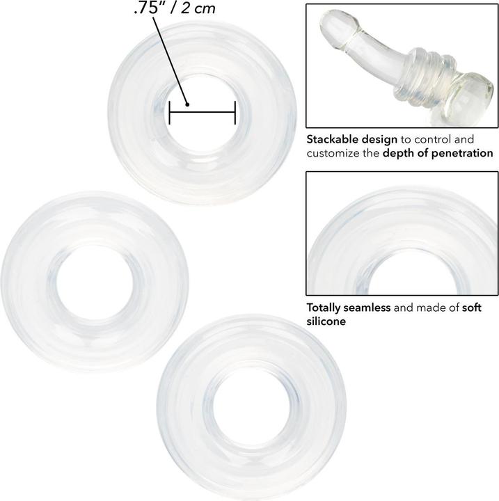 Actual product image CalExotics 3 Stacker Rings (2 cm)
