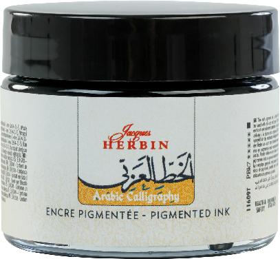 Actual product image Jacques Herbin Schwarze Tinte für die arabische Kalligrafie, Flakon 40ml - Schwarz (Black)