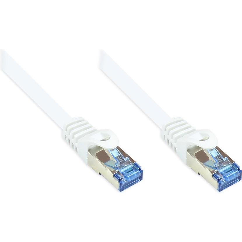 Good Connections RNS Patchkabel mit Rastnasenschutz, Cat. 6A, S/FTP, PiMF, halogenfrei, 500MHz, weiss, 30m (S/FTP, CAT6a...
