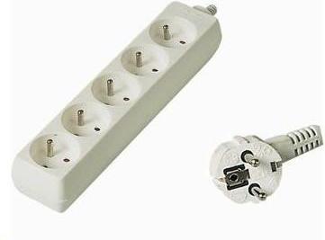 Image du produit PremiumCord PP5-03 power extension 5 AC outlet(s) White (3 m, CEE 7/3, CEE 7/4)