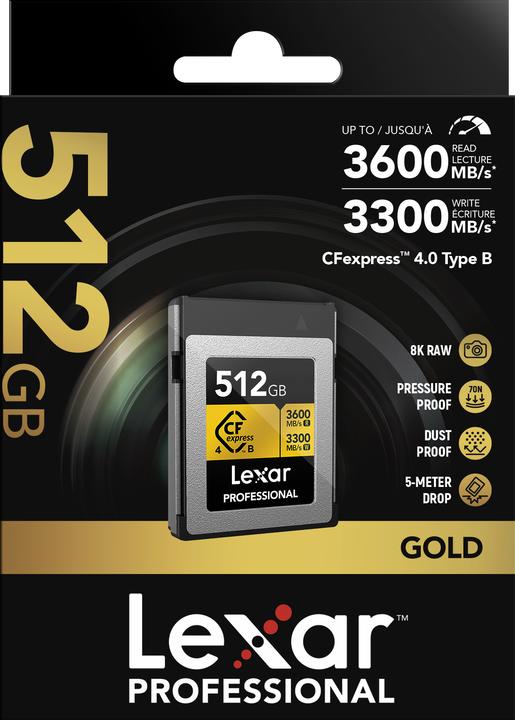 Actual product image Lexar Professional Gold 4.0 (512 GB, CFexpress type B)