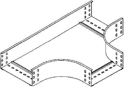 Actual product image Niedax NIE RTS85.400 T-piece 85x402mm with ungel.side rails bandverz. (8.50 cm)