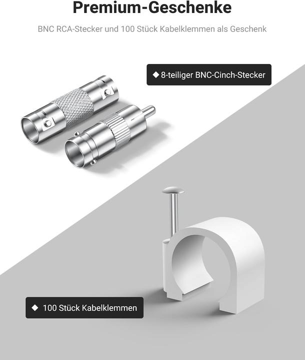 Actual product image Annke BNC DC Videostrom-Verlängerungskabel-Set, 4 Stück (Cable)