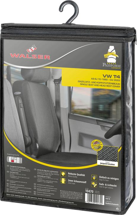 Image du produit Walser Housses de siège pour VW T4, 1 siège individuel à l'avant , protections de siège