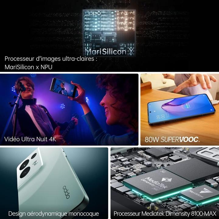 Image du produit OPPO OPP DS RENO8 PRO 5G 8+256 GLO GRN (256 Go, Vert glacé, 6.70", Double SIM, 5G)