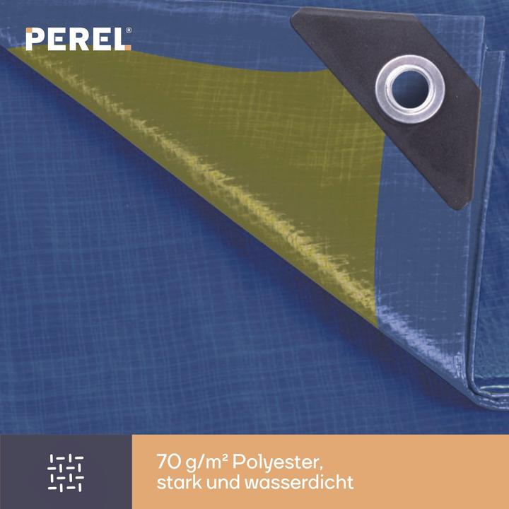 Actual product image Perel Tarpaulin - Blue/Green - Standard - 5 x 5 m (20 x 20 m)