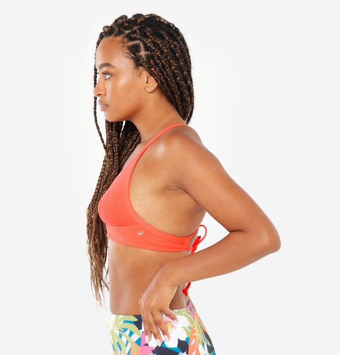 Image du produit Olaian Haut de maillot brassière texturé surf Femme - Bea orange fluo (75 C)