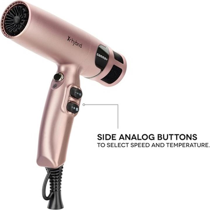 Actual product image Gamma Più Gamma+ X-Hybrid Ionic Hair Dryer Lightweight Quiet Ergonomic Digital