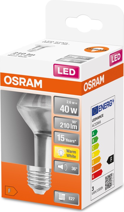 Produktbild Osram Led Star R63 (E27, 2.60 W, 210 lm, 1 x, F)