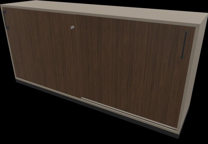 Cubanite grey, Walnut decor dark with structure, Black