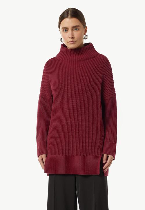 Produktbild Comma Strickpullover Langer Strickpullover mit Stehkragen (34)