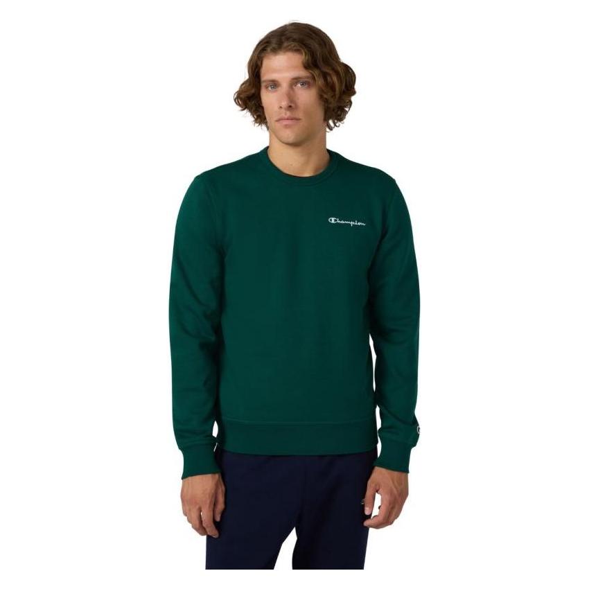 Champion, Herren, Pullover, Grünes Herren-Sweatshirt Mit Rundhalsausschnitt, Grün, (Xl)