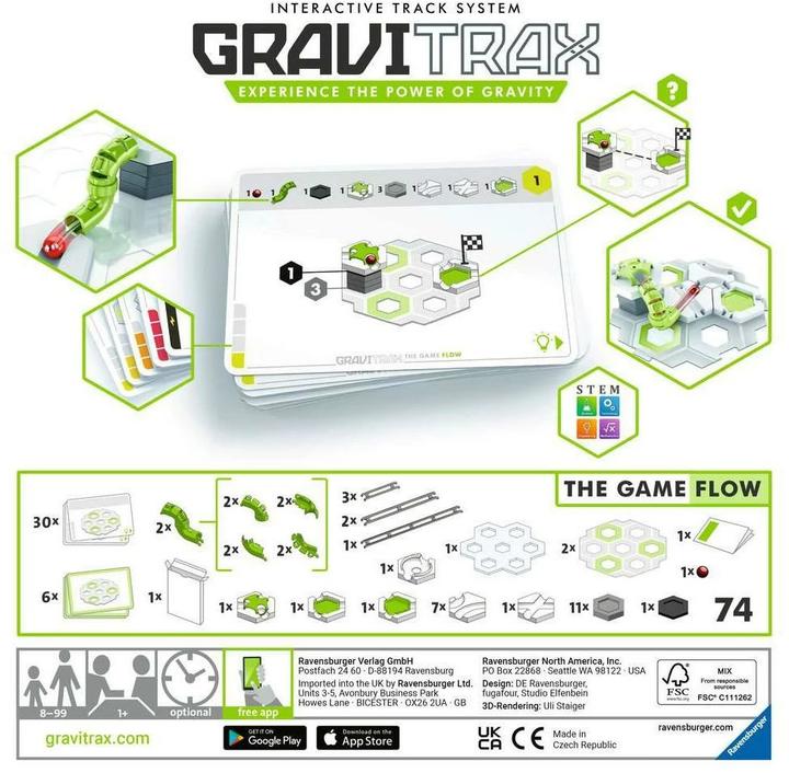 Produktbild Ravensburger GraviTrax The Game Flow (Bulgarisch, Dänisch, Deutsch, Englisch, Estnisch, Finnisch, Französisch, Griechisch, Isländisch, Italienisch, Japanisch, Lettisch, Litauisch, Niederländisch, Norwegisch, Polnisch, Portugiesisch, Rumänisch, Russisch, Schwedisch, Slowakisch, Spanisch, Tschechisch, Türkisch, Ungarisch, 1 Spieler)