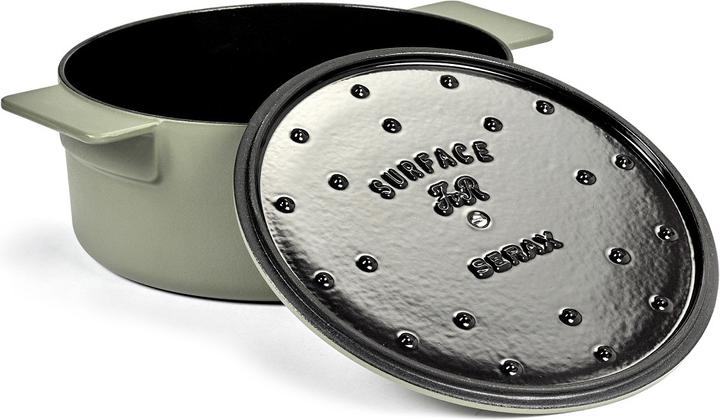 Actual product image Serax SURFACE saucepan lime green (Pot, Cast iron, 26 x 13 cm)