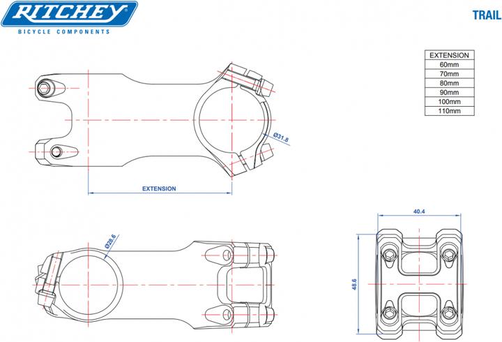 Actual product image Ritchey WCS TRAIL 60mm (60 mm, 31.80 mm)
