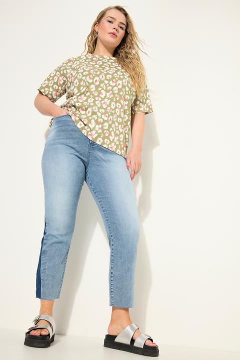 Produktbild Studio Untold Mom-Jeans, HighWaist, weites Bein, seitlicher Keil, 5-Pocket (56)