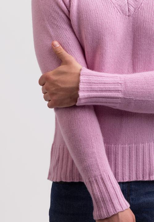 Actual product image Cash-Mere Recycelter Kaschmir V-Ausschnitt Pullover (S)