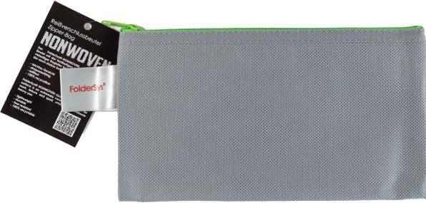 Foldersys Borsa con zip DINlong in tessuto non tessuto-PP opaco grigio chiaro (DL, 1 x)