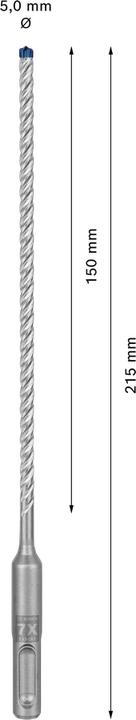Produktbild Bosch Professional Zubehör EXPERT SDS plus-7X Hammerbohrer, 5 x 150 x 215 mm (5.0 Millimeter)