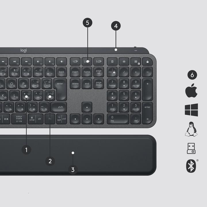 Image du produit Logitech MX Keys Plus (DE, Sans fil)