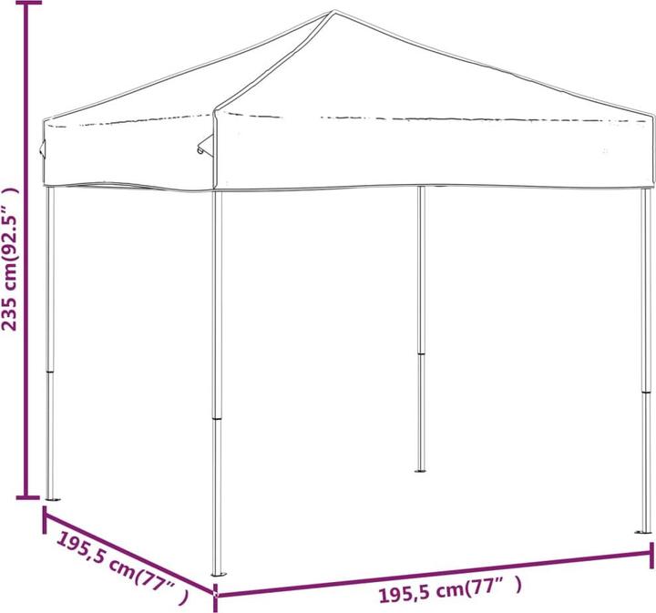 Actual product image vidaXL Partyzelt (195.50 cm, 195.50 cm)
