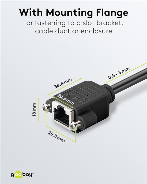 Produktbild Goobay CAT 6A Verlängerungskabel, S/FTP PiMF, schwarz (PiMF, S/FTP, CAT6a, 3 m)