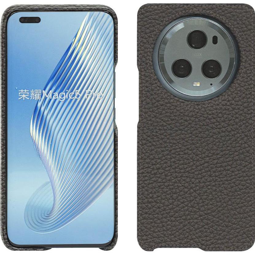 Noreve Lederschutzhülle (Honor Magic5 Pro), Smartphone Hülle, Grau
