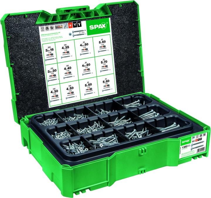 Productafbeelding Spax Box systainer T-Loc I SENKMULTIKOPF T-STAR PLUS WIROX (1385 Schroeven per stuk)