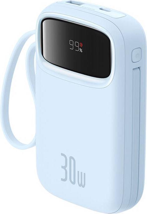 Image du produit Baseus Banque d'alimentation QPow 2 10000mAh 30W 2xUSB-C (blue) (10000 mAh, 30 W)