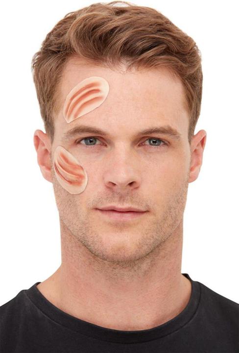 Produktbild Smiffys Alien Kit, Aqua, Schminke, Klebstoff, Latexnarben & Applikatoren