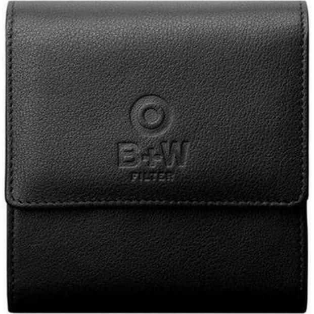 B+W Filteretui Leder für 2 Filter bis 77mm (77 mm), Objektivfilter, Schwarz