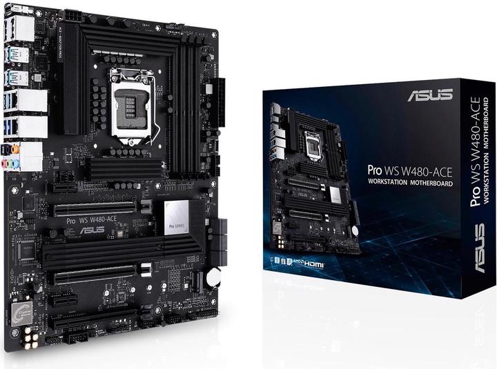Actual product image ASUS Pro WS W480-ACE (LGA 1200, Intel W480, ATX)