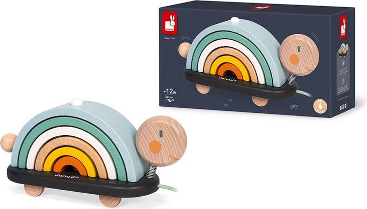 Actual product image Janod Pull-along turtle rainbow