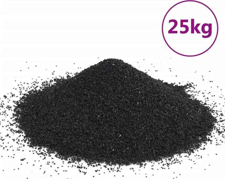 Immagine prodotto VidaXL Sabbia per acquari 25 kg nera 0.2-2 mm,Colore: Nero,Materiale (altre voci)