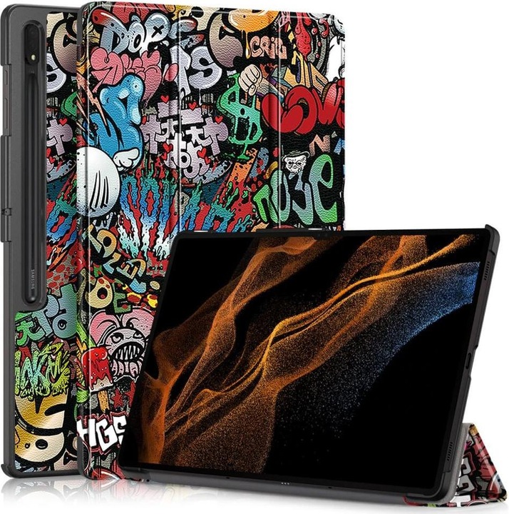 Cover-Discount Galaxy Tab S9 Ultra - Tri-fold Smart Case Comics (Galaxy Tab S9 Ultra)