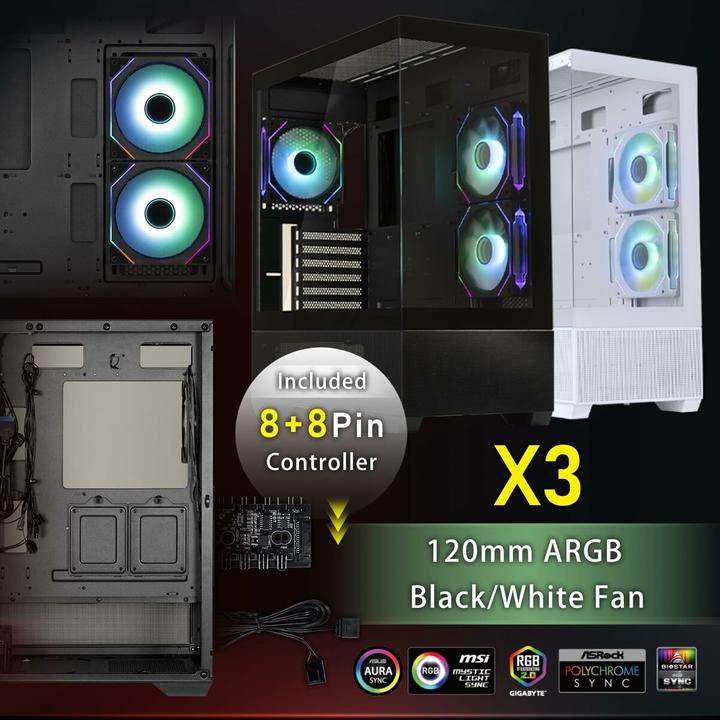 Image du produit BitFenix ATX Semi-Tower Gehäuse CETO Basic Weiss (ATX)