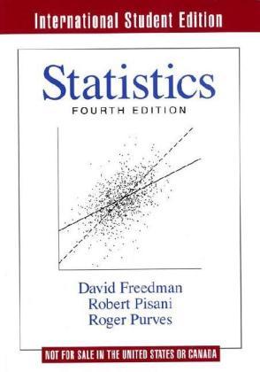 Produktbild Statistics (Englisch, David Freedman, Robert Pisani, Roger Purves, 2007)