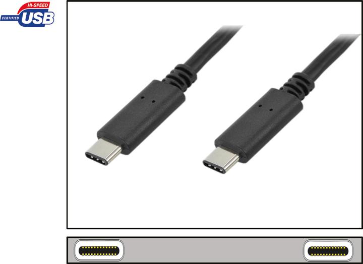 Produktbild Digitus Usb Typ C – USB Typ C (1.80 m, USB 2.0, 15 W)