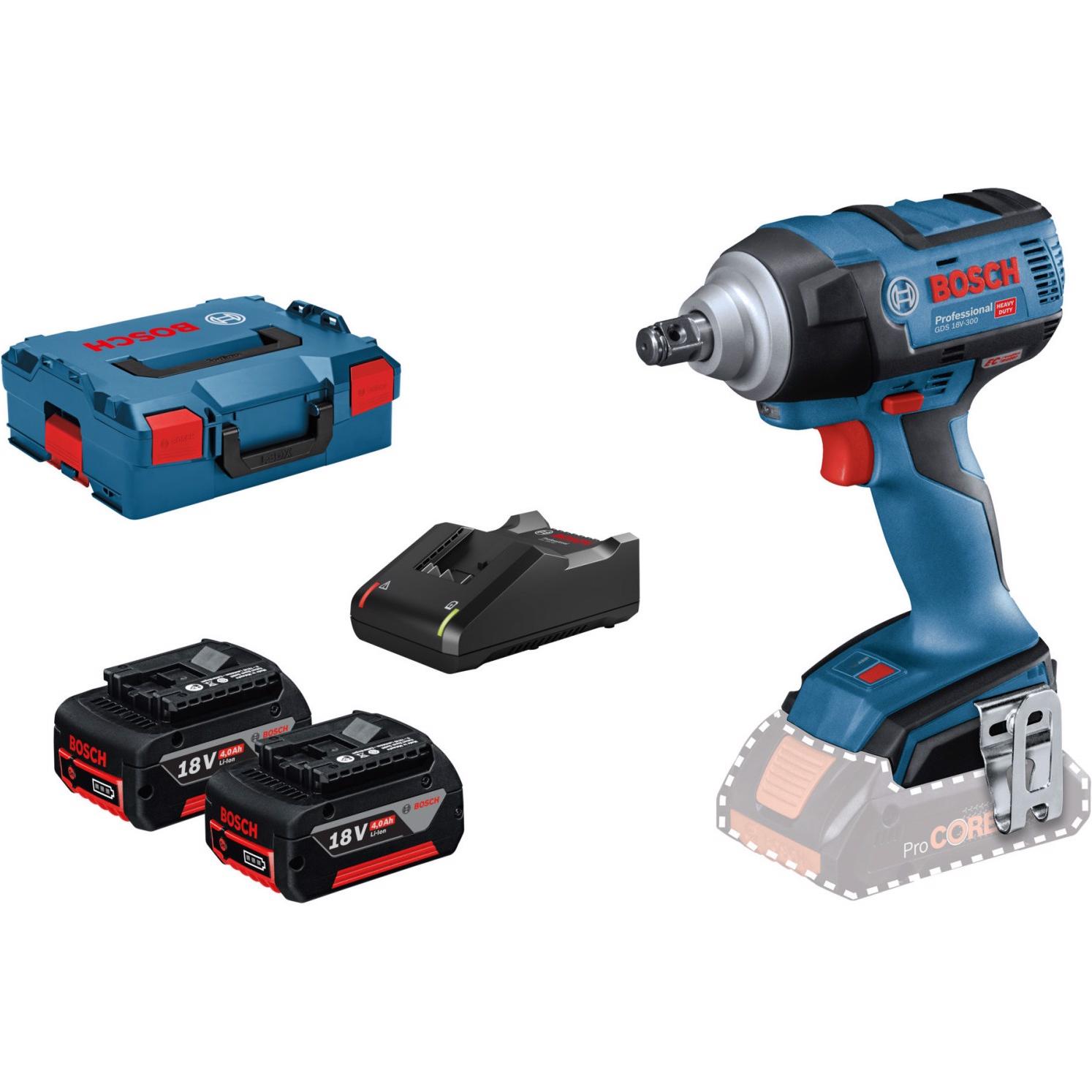 Bosch Professional, Bohrmaschine + Akkuschrauber, GDS 18V-300 (Akkubetrieb)