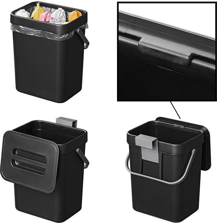 Produktbild ProPlus Abfalleimer mit Deckel 5L für Wohnwagen/Wohnmobil (5 l)